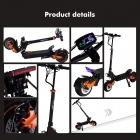 GELEIPU Z1 Pro Electric Scooter  1200W*2 Motor  52V 20Ah Battery  10 inch Tires  65km/h Max Speed  70km Range  Dual Mechanical