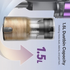 Ultenic U20 Cordless Stick Vacuum  55 000Pa Suction  1 5L Dustbin  60-Min Runtime  65cm Bendable Wand  7-Stage Filtration  Dyna