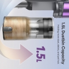 Ultenic U20 Cordless Stick Vacuum  55 000Pa Suction  1 5L Dustbin  60-Min Runtime  65cm Bendable Wand  7-Stage Filtration  Dyna