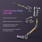 Ultenic U20 Cordless Stick Vacuum  55 000Pa Suction  1 5L Dustbin  60-Min Runtime  65cm Bendable Wand  7-Stage Filtration  Dyna