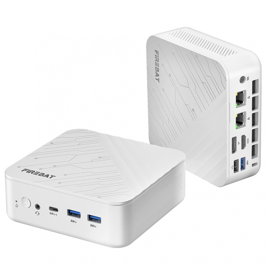 FIREBAT AM02 Mini PC  AMD Ryzen 5 7430U 6 Cores Max 4 3GHz  16GB RAM 512GB SSD  HDMI DP Type-C Triple Screen Display  WiFi 6 Bl