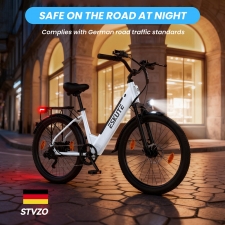 ESKUTE C100 Plus Electric Bike  250W Motor  36V 13Ah Battery  26 inch Tires  25km/h Max Speed  100km Range  Shimano 7-speed  LC