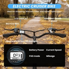 ESKUTE C100 Plus Electric Bike  250W Motor  36V 13Ah Battery  26 inch Tires  25km/h Max Speed  100km Range  Shimano 7-speed  LC