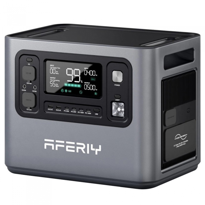 AFERIY P280 Portable Power Station  2800W AC Pure Sine Wave Output  2048Wh LiFePO4 Battery  Expandable Capacity  13 Output Port