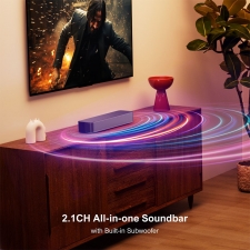 ULTIMEA Solo B30 2 1 Channel Soundbar  120W Peak Power  121 Preset EQ Matrices  Bluetooth 5 3  APP Control