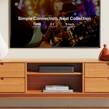 ULTIMEA Solo B30 2 1 Channel Soundbar  120W Peak Power  121 Preset EQ Matrices  Bluetooth 5 3  APP Control