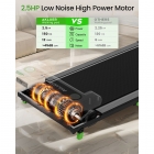 Akluer 480L-B Incline Walking Pad with Foldable Handle  2 5HP Quiet Motor  LED Screen 