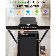 Akluer 480L-B Incline Walking Pad with Foldable Handle  2 5HP Quiet Motor  LED Screen 