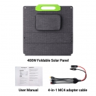 LIONSHEE LS-SP400F 400W Foldable Solar Panel  23% High Efficiency  IP67 Waterproof  Compatible with Power Station Generator/RV/