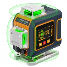 CIGMAN CM-S04 16-Line Laser Level with LCD Display  4×360° Green Beam  ±1 5mm/5m High Accuracy  Auto-Leveling  2600mAhx2 Bat