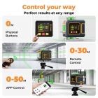 CIGMAN CM-S04 16-Line Laser Level with LCD Display  4×360° Green Beam  ±1 5mm/5m High Accuracy  Auto-Leveling  2600mAhx2 Bat