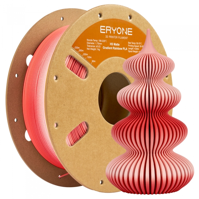 ERYONE High Speed Matte Gradient PLA Filament  1kg - Red 