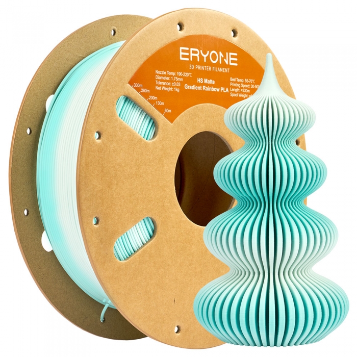 ERYONE High Speed Matte Gradient PLA Filament  1kg - Mint Green 