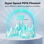 ERYONE High Speed Translucent Gradient Multi-Color PETG Filament  1kg - Light Blue 