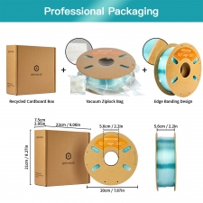 ERYONE High Speed Translucent Gradient Multi-Color PETG Filament  1kg - Light Blue 