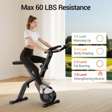 ROBORE CBX10 Home Exercise Bike  Quiet Magnetic Resistance  8-Level Adjustable  Adjustable Seat 