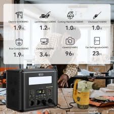 Flashfish T2000 2000W Portable Power Station  1536Wh LiFePO4 Battery  4000W Peak  1500W Fast AC Recharge  14 Outputs  for Home 