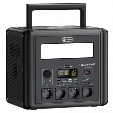 Flashfish T2000 2000W Portable Power Station  1536Wh LiFePO4 Battery  4000W Peak  1500W Fast AC Recharge  14 Outputs  for Home 
