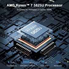 ALLIWAVA U58 Mini PC  AMD Ryzen 7 5825U 8 Cores Max 4 5GHz  16GB RAM 512GB SSD  2*HDMI USB-C 4K@60Hz Three Screen Display  WiFi