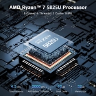 ALLIWAVA U58 Mini PC  AMD Ryzen 7 5825U 8 Cores Max 4 5GHz  16GB RAM 512GB SSD  2*HDMI USB-C 4K@60Hz Three Screen Display  WiFi