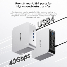 AOOSTAR MACO Mini PC Barebone  No RAM No SSD   AMD Ryzen 7 H255 8 Cores Max 4 9GHz  2*USB4   HDMI   DP Quad Screen Display  WiF