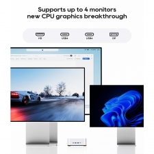 AOOSTAR MACO Mini PC Barebone  No RAM No SSD   AMD Ryzen 7 H255 8 Cores Max 4 9GHz  2*USB4   HDMI   DP Quad Screen Display  WiF