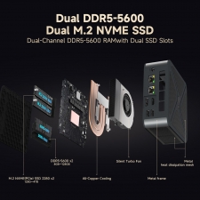 ALLIWAVA GH8 Gaming Mini PC  AMD Ryzen 9 8945HS 8 Cores Max 5 2GHz  32GB RAM 1TB SSD  HDMI DP USB4 USB-C Quad Display  WiFi 6E