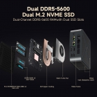 ALLIWAVA GH8 Gaming Mini PC  AMD Ryzen 9 8945HS 8 Cores Max 5 2GHz  32GB RAM 1TB SSD  HDMI DP USB4 USB-C Quad Display  WiFi 6E