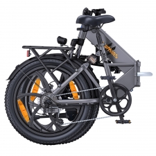 HillMiles Mile 2 Electric Bike  250W Motor  36V 13Ah Battery  100km Range  20*3 inch Tires  Dual Hydraulic Brakes - Grey