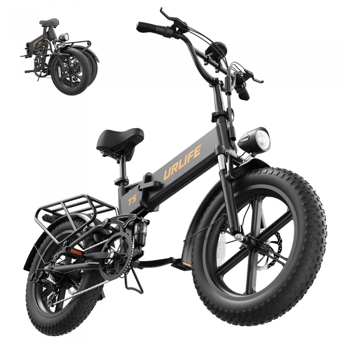URLIFE T5 Electric Bike  750W Motor  48V 13Ah Battery  20*4 inch Tires  45km/h Max Speed  125km Max Range  Dual Disc Brakes  Fu
