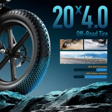 URLIFE T5 Electric Bike  750W Motor  48V 13Ah Battery  20*4 inch Tires  45km/h Max Speed  125km Max Range  Dual Disc Brakes  Fu