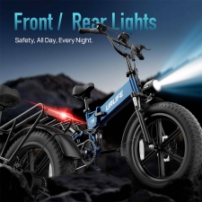 URLIFE T5 Electric Bike  750W Motor  48V 13Ah Battery  20*4 inch Tires  45km/h Max Speed  125km Max Range  Dual Disc Brakes  Fu