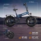URLIFE T5 Electric Bike  750W Motor  48V 13Ah Battery  20*4 inch Tires  45km/h Max Speed  125km Max Range  Dual Disc Brakes  Fu