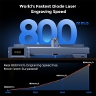 IKIER K1 Ultra 36W Laser Engraver  410mm×410mm Working Area  800mm/s Speed  0 08mm×0 1mm Laser Spot  0 01mm Precision  Auto F