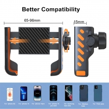 Bike Phone Holder Handlebar Clamp  Motorcycle Scooter Phone Mount Holder for 0 71-1 57''  18-40mm  Diameter Handlebar  Compatib