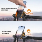 Bike Phone Holder Handlebar Clamp  Motorcycle Scooter Phone Mount Holder for 0 71-1 57''  18-40mm  Diameter Handlebar  Compatib
