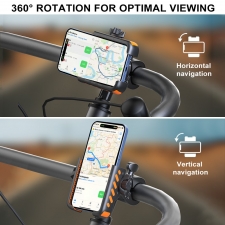 Bike Phone Holder Handlebar Clamp  Motorcycle Scooter Phone Mount Holder for 0 71-1 57''  18-40mm  Diameter Handlebar  Compatib