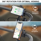 Bike Phone Holder Handlebar Clamp  Motorcycle Scooter Phone Mount Holder for 0 71-1 57''  18-40mm  Diameter Handlebar  Compatib
