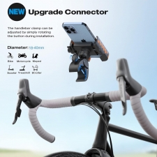Bike Phone Holder Handlebar Clamp  Motorcycle Scooter Phone Mount Holder for 0 71-1 57''  18-40mm  Diameter Handlebar  Compatib