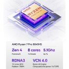 AOOSTAR GEM12  Mini PC Barebone  No RAM No SSD   AMD Ryzen 7 Pro 8845HS 8 Core Max 5 1GHz  HDMI2 1   DP1 4  USB4   Type-C 4K Fo