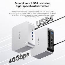 AOOSTAR MACO Mini PC Barebone  No RAM No SSD   AMD Ryzen 7 Pro 8845HS 8 Cores Max 5 1GHz  HDMI   DP   2*USB4 Four Screens Displ