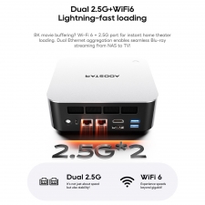 AOOSTAR MACO Mini PC Barebone  No RAM No SSD   AMD Ryzen 7 Pro 8845HS 8 Cores Max 5 1GHz  HDMI   DP   2*USB4 Four Screens Displ