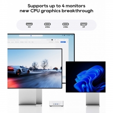 AOOSTAR MACO Mini PC  AMD Ryzen 7 Pro 6850H 8 Cores Max 4 7GHz  24GB LPDDR5 RAM 1TB SSD  HDMI DP 2*USB4 Quad Screen Display  Wi