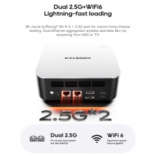 AOOSTAR MACO Mini PC  AMD Ryzen 7 Pro 6850H 8 Cores Max 4 7GHz  24GB LPDDR5 RAM 1TB SSD  HDMI DP 2*USB4 Quad Screen Display  Wi