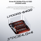 AOOSTAR MACO Mini PC  AMD Ryzen 7 Pro 6850H 8 Cores Max 4 7GHz  24GB LPDDR5 RAM 1TB SSD  HDMI DP 2*USB4 Quad Screen Display  Wi