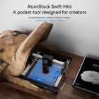 ATOMSTACK Swift Mini 3W Laser Engraver  135×145mm Working Area  0 04mm Laser Spot  10000mm/min Speed  AI Text-to-Image  Multi-
