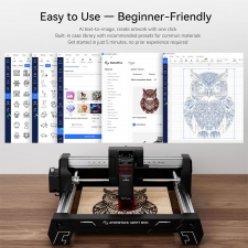 ATOMSTACK Swift Mini 3W Laser Engraver  135×145mm Working Area  0 04mm Laser Spot  10000mm/min Speed  AI Text-to-Image  Multi-