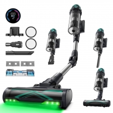Vactidy V15 Max Cordless Vacuum Cleaner  65kPa Powerful Suction  600W Motor  60-Min Runtime  Flexible Tube  Green Light Dust De