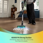 Vactidy V15 Max Cordless Vacuum Cleaner  65kPa Powerful Suction  600W Motor  60-Min Runtime  Flexible Tube  Green Light Dust De