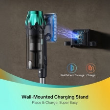 Vactidy V15 Max Cordless Vacuum Cleaner  65kPa Powerful Suction  600W Motor  60-Min Runtime  Flexible Tube  Green Light Dust De